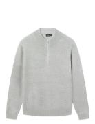 LMTD Nlmnurjos Ls Half Zip Knit Grå