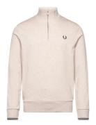 Fred Perry Half Zip Sweatshirt Kräm