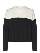 Mango Two-T Sweater With Perkins Neck Svart