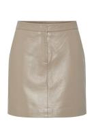 YAS Yaslyma Hmw Leather Skirt Noos Beige