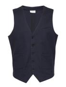 Lindbergh Superflex Knitted Waistcoat Marinblå