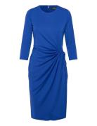 Lauren Ralph Lauren Twist-Front Stretch Jersey Dress Blå