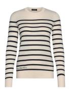 Lauren Ralph Lauren Striped Cotton-Blend Sweater Kräm