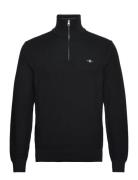 GANT Cotton Micro Textured Half Zip Svart