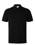 Selected Homme Slhslim-Atlas Ss Polo Svart