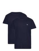 GANT C-Neck T-Shirt 2-Pack Marinblå