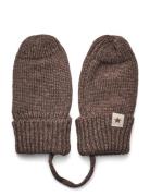 Huttelihut Mittens Wool Knit Brun