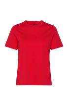 Vero Moda Vmpaulina Ss T-Shirt Ga Jrs Noos Röd