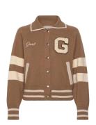 GANT Gant Varsity Knitted Jacket Brun