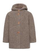 Huttelihut Coat Hood Wool W. Lining Brun