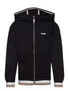 BOSS Hooded Cardigan Svart