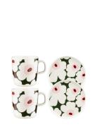 Marimekko Home Unikko Breakfast Set4 Pcs Grön