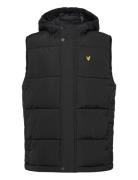 Lyle & Scott Padded Hooded Gilet Svart