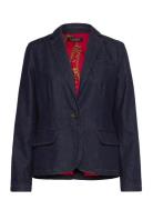 Lauren Ralph Lauren Denim Blazer Marinblå