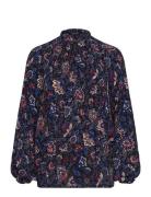 Lauren Ralph Lauren Floral Pleated Georgette Blouse Multi/patterned