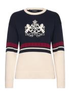 Lauren Ralph Lauren Embroidered-Crest Cotton Sweater Multi/patterned