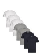 Lindbergh Basic O-Neck Tee S/S 7 Pack Multi/patterned