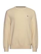 GANT Cotton Micro Textured C-Neck Kräm