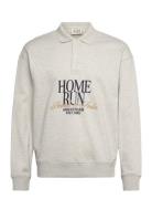 Scotch & Soda Polo Relaxed Fit Sweatshirt Grå