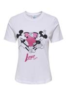 ONLY Onlmickey Life Reg S/S Valentine Top Jrs Vit