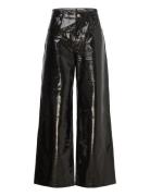 Stella Nova Leather Pants With Jeans Look Svart