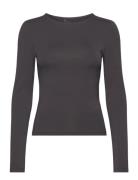 Gina Tricot Soft Touch Crew Neck Top Grå