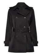 Lauren Ralph Lauren Double-Breasted Cotton-Blend Trench Coat Svart