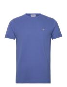 GANT Slim Pique Ss T-Shirt Blå