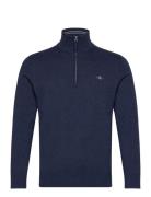 GANT Classic Cotton Half Zip Marinblå