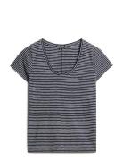 Superdry Scoop Neck Tee Marinblå