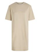 Calvin Klein Jeans Placed Inst Tee Dress Beige