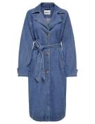 ONLY Onlmalou Belted Trench Dnm Gua Fw Blå