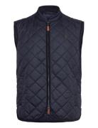 Morris Teddy Quilted Vest Marinblå