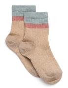 Mp Denmark Norma Glitter Socks Beige