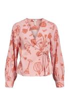 Object Objsage Re L/S Wrap Top 137 Rosa