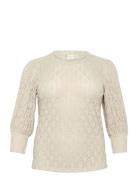 Kaffe Curve Kctia Lace Blouse Beige