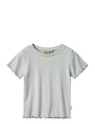 Wheat Rib T-Shirt S/S Irene Blå