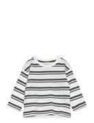 Mango 100% Cotton Striped T-Shirt Grön