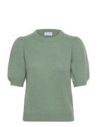 Davida Cashmere Puff Sleeve T-Shirt Grön