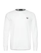 Fred Perry Ls Twin Tipped T-Shirt Vit