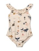 Liewood Kallie Printed Swimsuit Beige