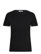 Mango Short-Sleeved Cotton T-Shirt Svart