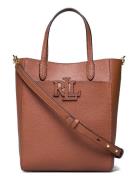 Lauren Ralph Lauren Pebbled Leather Small Cameryn Tote Bag Brun