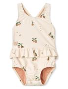 Liewood Amina Baby Printed Swimsuit Beige