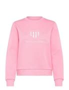 GANT Reg Tonal Shield C-Neck Sweat Rosa