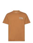 Timberland Short Sleeve Chest Timbs Graphic Tee Brun