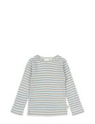 Petit Piao T-Shirt L/S Modal Striped Blå