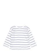 Mango Striped Cotton T-Shirt Vit