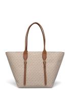 Michael Kors Lg Buckle Tote Beige