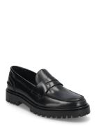 Garment Project Aaron Penny Loafer - Black Polido Svart